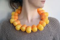 Surprise Egg Capsules necklace on Anna Storck